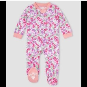 Burt’s Bees 100% Organic Baby Sleep N Play Sz 0-3 Mons With Wrist Rattles NWT